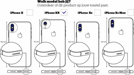 iPhone XR - Anti Shock &amp;amp; Glas - Zwart