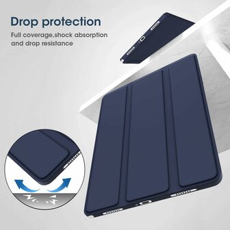 Samsung Tab A9 Plus - Donker Blauw - Smart Cover