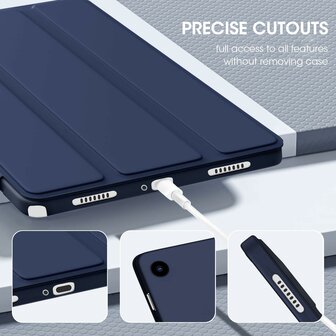 Samsung Tab A9 Plus - Donker Blauw - Smart Cover