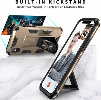 iPhone XS Max Goud - Magnetic Kickstand Armor Case