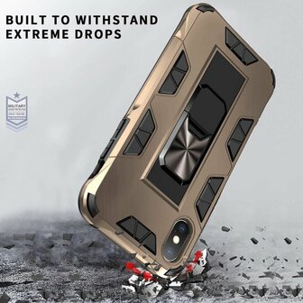 iPhone XS Max Goud - Magnetic Kickstand Armor Case