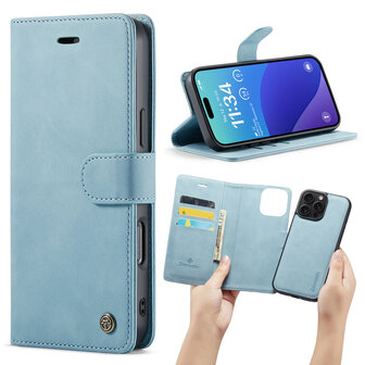 iPhone 16 Pro Max - Aqua Blue - 2 in 1 Book Case