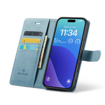 iPhone 16 Pro Max - Aqua Blue - 2 in 1 Book Case