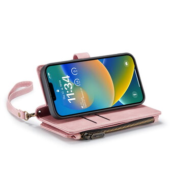 iPhone SE (2022) / SE (2020) / 8 / 7 - Pale Pink - Book Case met Rits