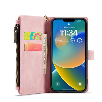 iPhone SE (2022) / SE (2020) / 8 / 7 - Pale Pink - Book Case met Rits