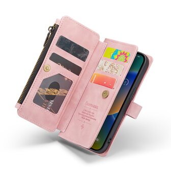 iPhone SE (2022) / SE (2020) / 8 / 7 - Pale Pink - Book Case met Rits