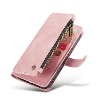 iPhone SE (2022) / SE (2020) / 8 / 7 - Pale Pink - Book Case met Rits