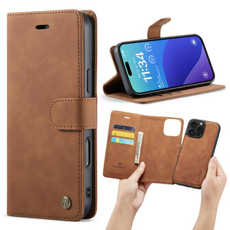 iPhone 16 Pro - Sienna Brown - 2 in 1 Book Case