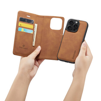 iPhone 16 Pro - Sienna Brown - 2 in 1 Book Case