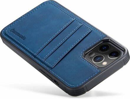 iPhone 12 Pro Max - Back Cover met Kaarthouder - Navy Blue