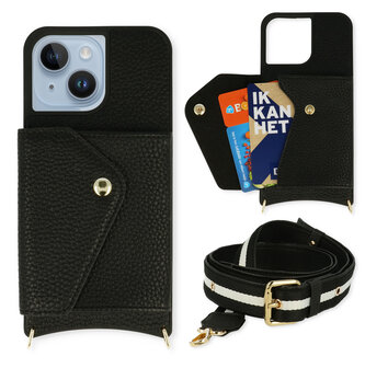 iPhone 14 Plus Zwart - Back Cover met Band