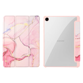 Samsung Tab A9 Plus - Marmer Roze - Smart Cover