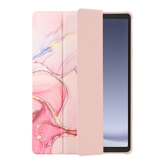 Samsung Tab A9 Plus - Marmer Roze - Smart Cover