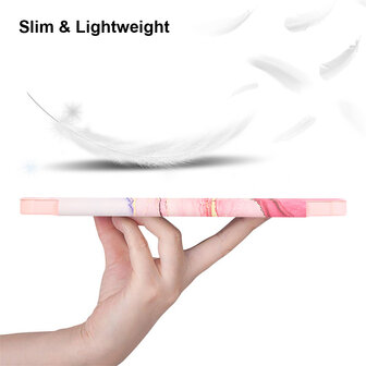 Samsung Tab A9 Plus - Marmer Roze - Smart Cover
