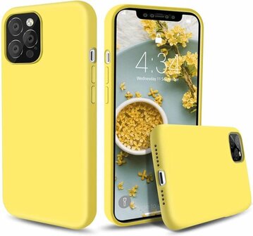 iPhone 12 Pro Max - Siliconen Back Cover - Geel