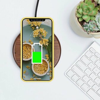 iPhone 12 Pro Max - Siliconen Back Cover - Geel