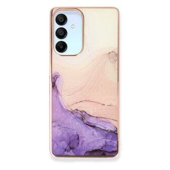 Samsung A55 - Marmer Back Cover - Paars