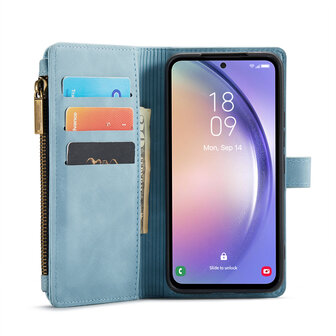 Samsung A55 - Aqua Blue - Book Case met Rits
