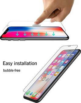 iPhone 11 - Combi Deal - Anti Shock Transparant - Back Cover Geel &amp;amp; Glas