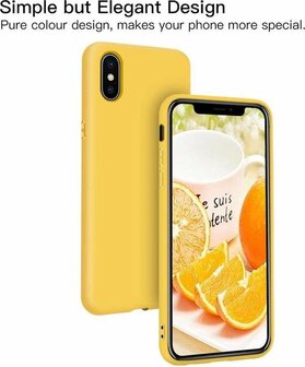 iPhone XS Max - Siliconen Back Cover - Geel