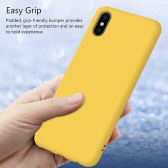 iPhone XS Max - Siliconen Back Cover - Geel