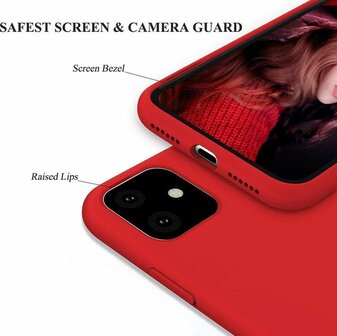 iPhone 11 - Siliconen Back Cover - Rood