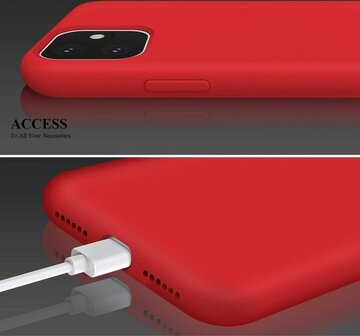 iPhone 11 - Siliconen Back Cover - Rood
