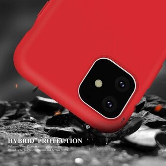 iPhone 11 - Siliconen Back Cover - Rood