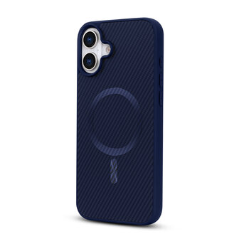 iPhone 16 Plus - Blauw - Carbon MagSafe Back Cover