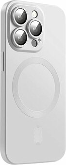 iPhone 16 Pro - Zilver - Matte Siliconen MagSafe Back Cover