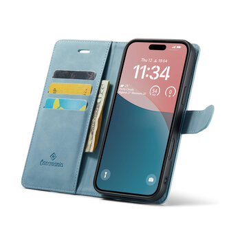 iPhone 16 Plus - Aqua Blue - 2 in 1 Book Case