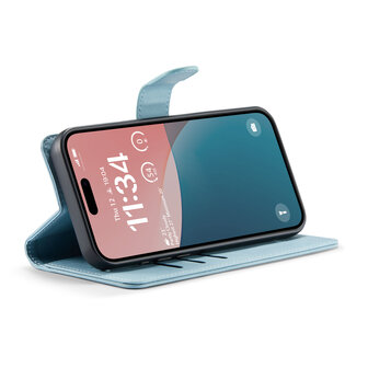 iPhone 16 Plus - Aqua Blue - 2 in 1 Book Case