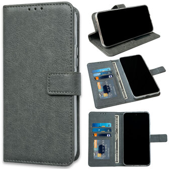 iPhone 15 Pro Max - Book Case - Grijs