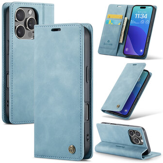 iPhone 16 Pro - Aqua Blue - Book Case
