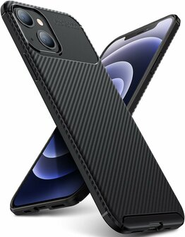 iPhone 15 Plus - Carbon Back Cover - Zwart
