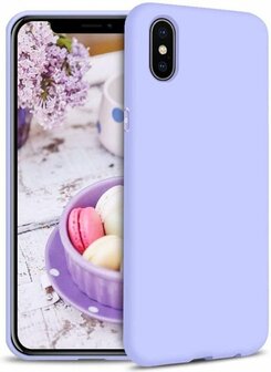 iPhone XS Max - Siliconen Back Cover - Paars