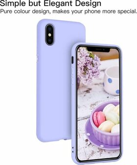 iPhone XS Max - Siliconen Back Cover - Paars