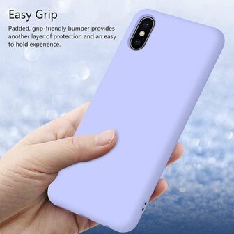iPhone XS Max - Siliconen Back Cover - Paars