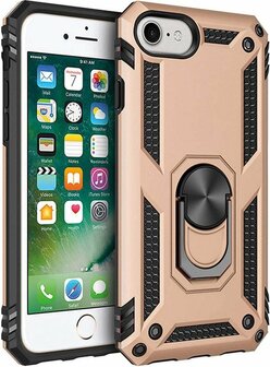 iPhone SE (2022 / 2020) - iPhone 6(s)/7/8 - Armor met Kickstand Ring - Goud