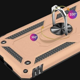 iPhone SE (2022 / 2020) - iPhone 6(s)/7/8 - Armor met Kickstand Ring - Goud