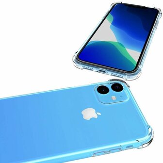 iPhone 11 - Anti Shock &amp;amp; 2X Glas - Transparant