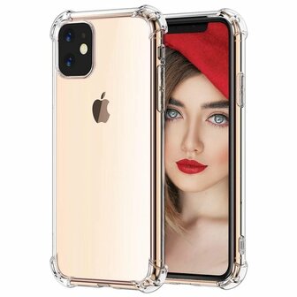 iPhone 11 - Anti Shock &amp;amp; 2X Glas - Transparant