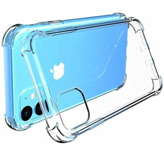 iPhone 11 - Anti Shock &amp;amp; 2X Glas - Transparant