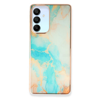 Samsung A55 - Marmer Back Cover - Aqua