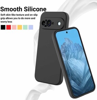 Pixel 9 - Zwart -- Siliconen Back Cover