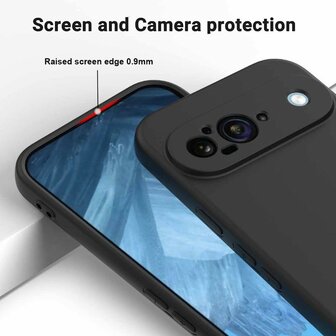 Pixel 9 - Zwart -- Siliconen Back Cover