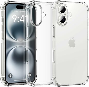 iPhone 16 Plus - Anti Shock TPU - Transparant
