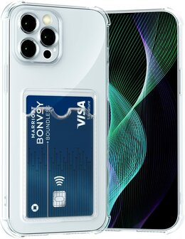 iPhone 12 Pro Max - Kaarthouder Anti Shock - Transparant