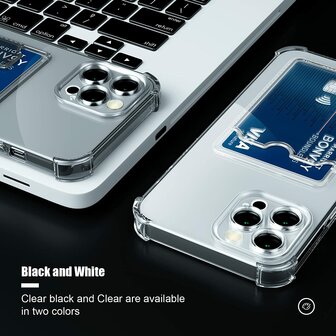 iPhone 12 Pro Max - Kaarthouder Anti Shock - Transparant