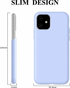 iPhone 11 - Combi Deal - Anti Shock Transparant - Back Cover Paars &amp;amp; Glas